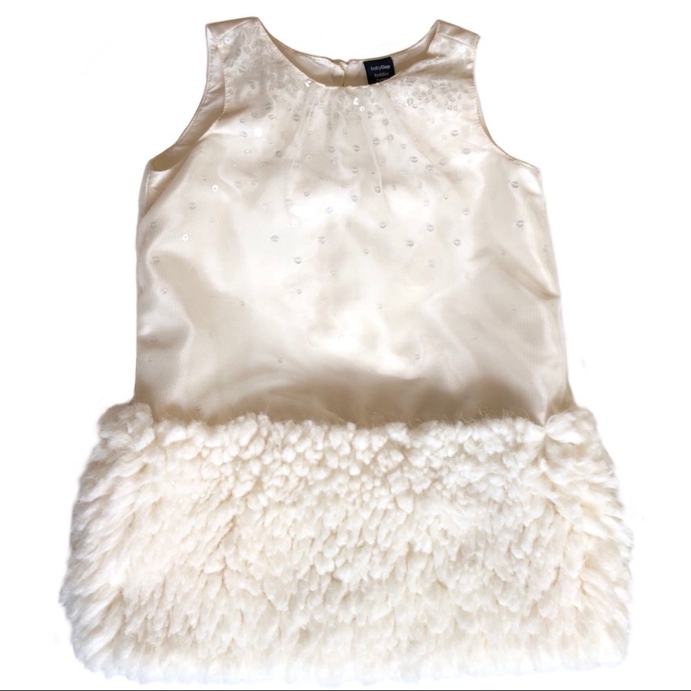 Gap Sequin/fur Dress